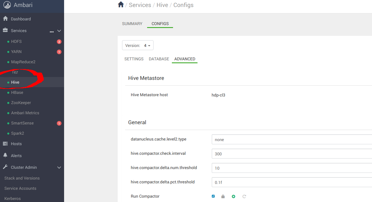hive advanced config hive-config