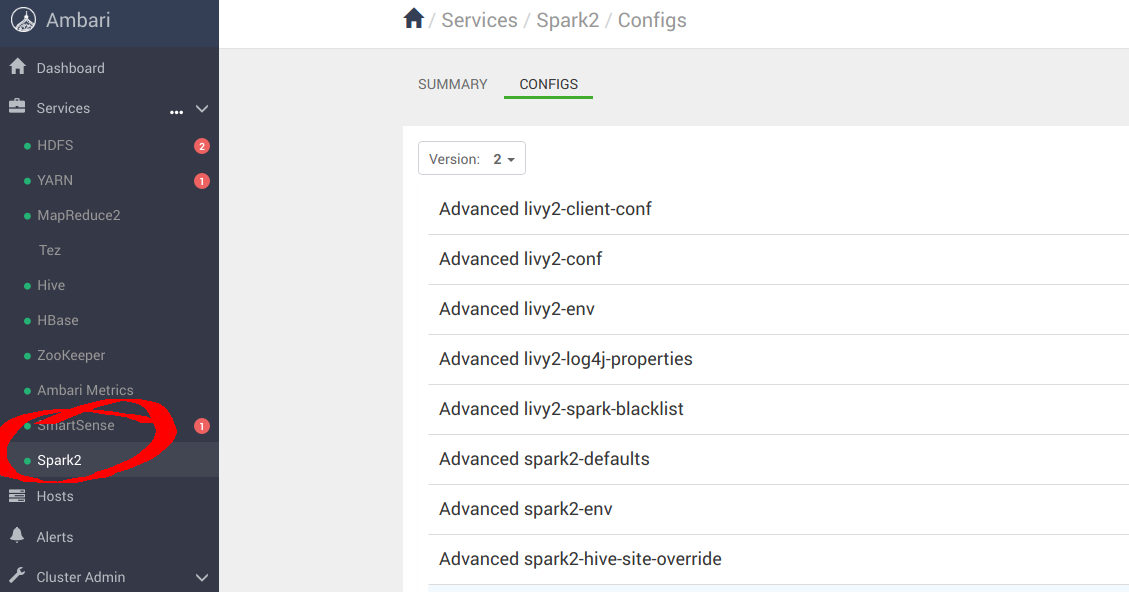 spark config spark-config